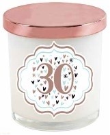 **30TH PASTEL HEART ROSE GOLD LID CANDLE