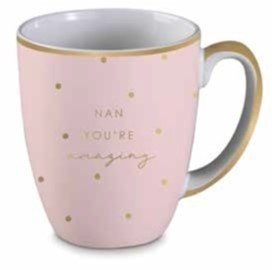 **NAN PINK & GOLD YOU'RE AMAZING MUG 11OZ