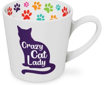 CRAZY CAT LADY INSIDE OUT MUG (MIN 2)