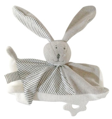 SWEET PLUSH GREY BUNNY DOUDOU COMFORTER