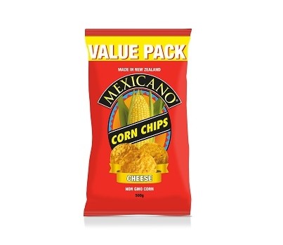 CORN CHIPS CHEESE 500GM (MEXICANO 21373)