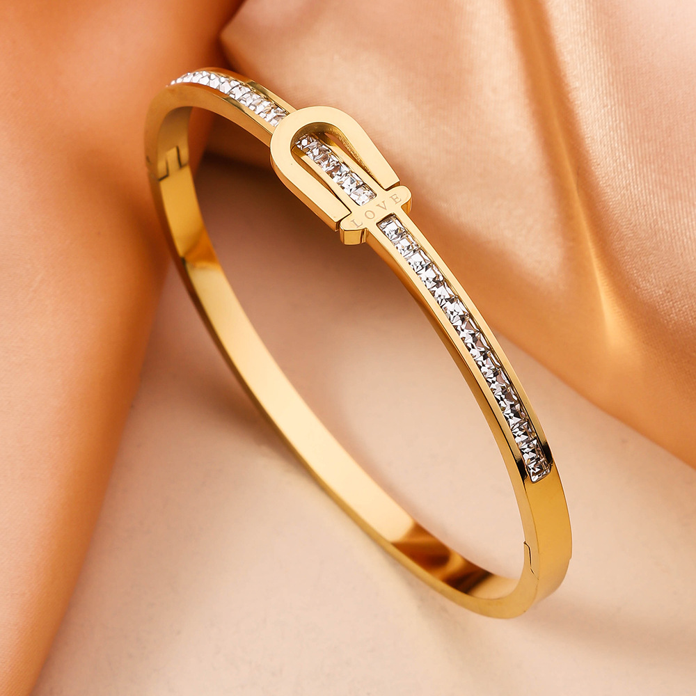 Girls' High-grade Gold Plating Exquisite Stainless Steel Bracelet