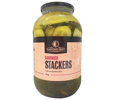 GHERKINS SANDWICH STACKERS 2KG (SANDHURST GKSL2KG)