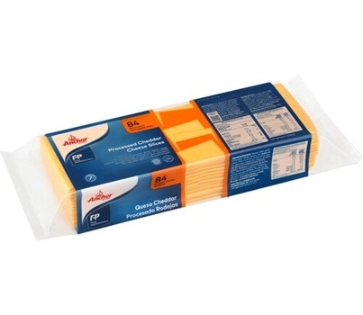 CHEESE SLICES PROCESSD CHEDDAR BURGER COL 1040GM 84s(ANCHOR)