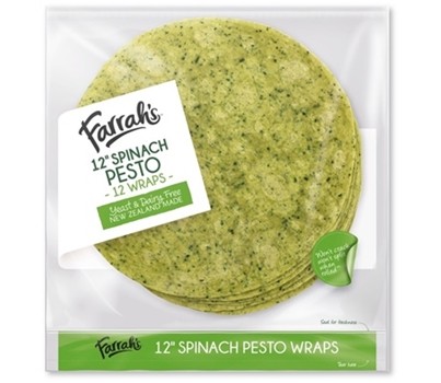WRAPS SPINACH PESTO 12 INCH 12s (FARRAH'S FSV0010)
