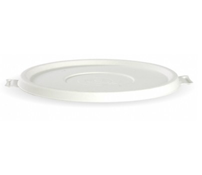 LIDS BIOCANE WHITE FOR 24-40OZ BOWLS 400s(BIOPAK B-BLL-W-PF)