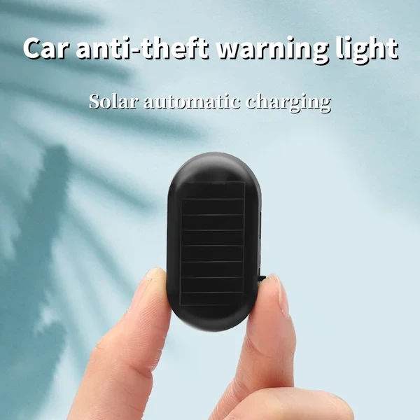 Vehicle mounted solar anti-theft light simulation warning flashing light