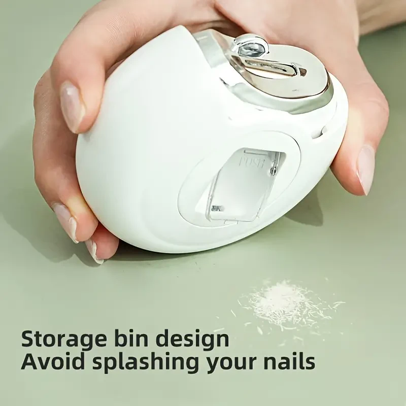 Nail Clipper & Polisher with LED Light - Lithium-Ion Battery for Home Use