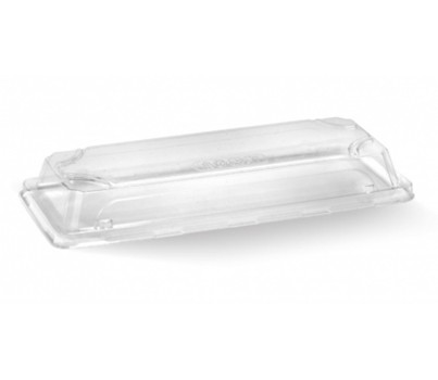 LIDS PLA FOR SUSHI TRAY LONG 600s (BIOPAK B-STL-LONG)