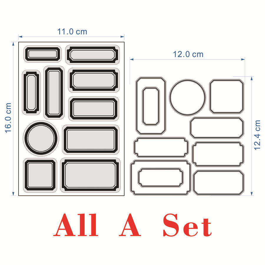 Contour Label Silicone Transparent Stamp