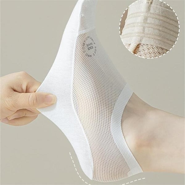 Ultra Thin Liner Socks Non Slip ComBed Cotton No Show Socks 3 packs
