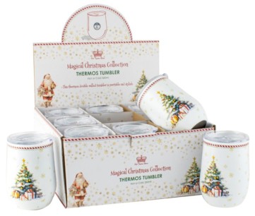 **MAGICAL CHRISTMAS DOUBLE WALLED THERMOS TUMBLER 360ML POS9