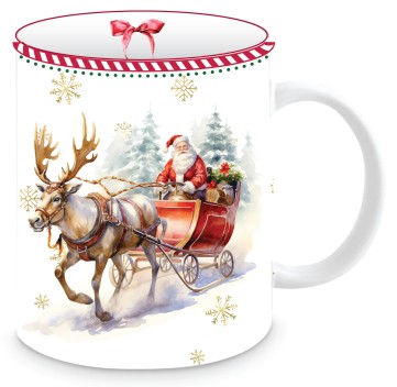 **MAGICAL CHRISTMAS SANTA SLEIGH STRAIGHT MUG