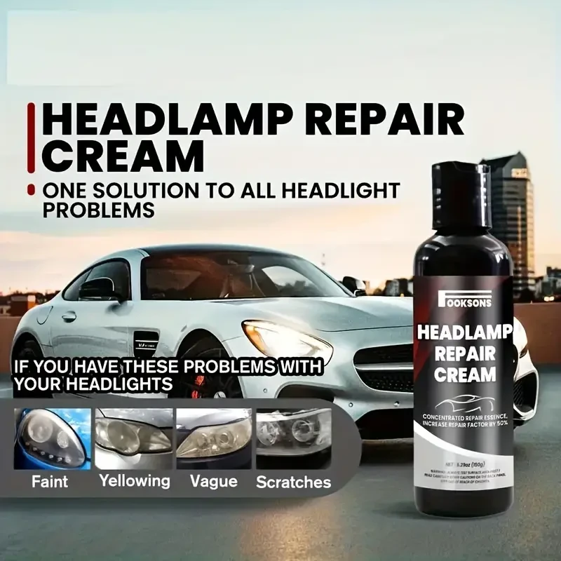 Ultimate Car Headlight Restoration Kit - Crystal Clear Coating & Polishing Solution
