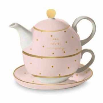 **NAN PINK & GOLD YOU'RE AMAZING TEA FOR ONE