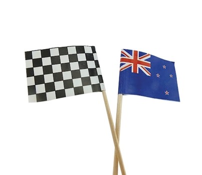 TOOTHPICKS CHECKERED FLAGS UNWRAPPED 144s/PKT (TASTETOOLZ)