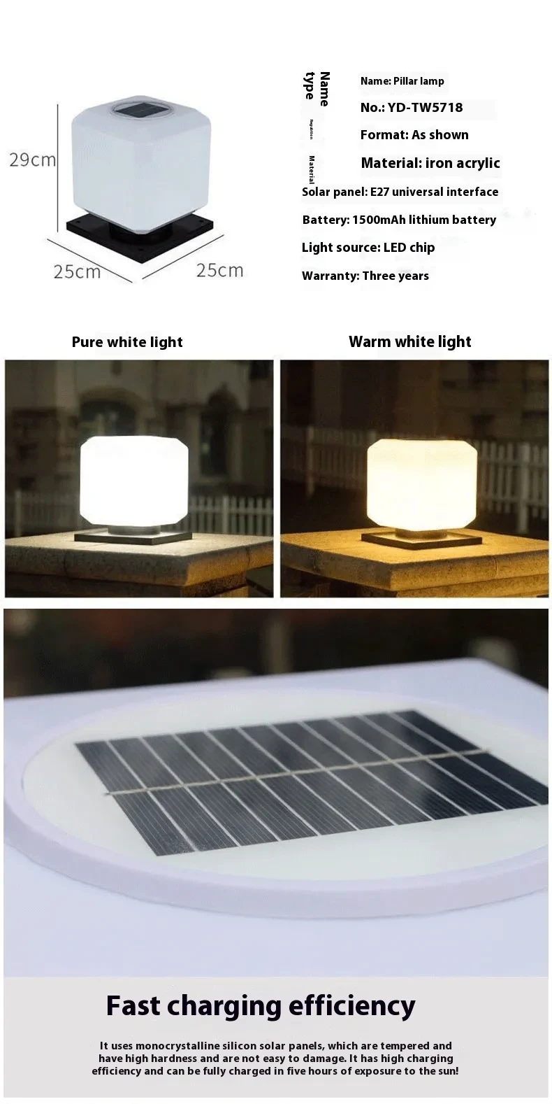 Solar Lights for Pillar Tops