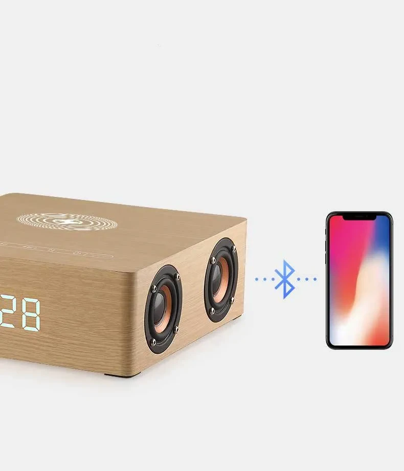 Wireless Charging Wood Surround Speaker