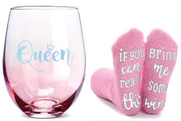 QUEEN SOCKS & S/LESS SET OSFM