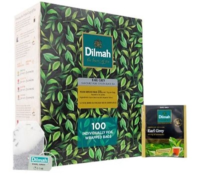 TEA BAGS EARL GREY ENVELOPE 100s (DILMAH 80496012)