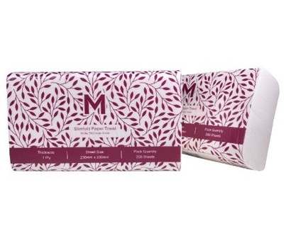TOWEL PAPER SLIMFOLD LUXURY 230MM WHT 1PLY 200s(MATTHEWS)