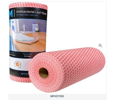 WIPES ON ROLL REGULAR DUTY 300x500MM RED 90s (MATTHEWS)