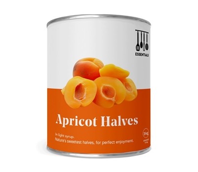 APRICOT HALVES IN LIGHT SYRUP A10 (ESSENTIALS)