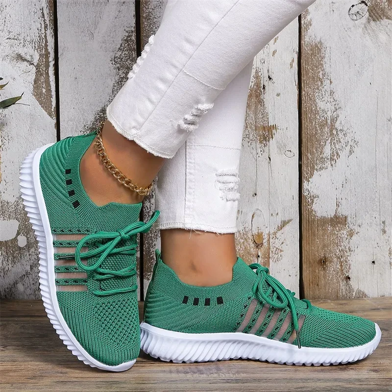 Casual Lace-up Mesh Sneakers Walking Running Shoes