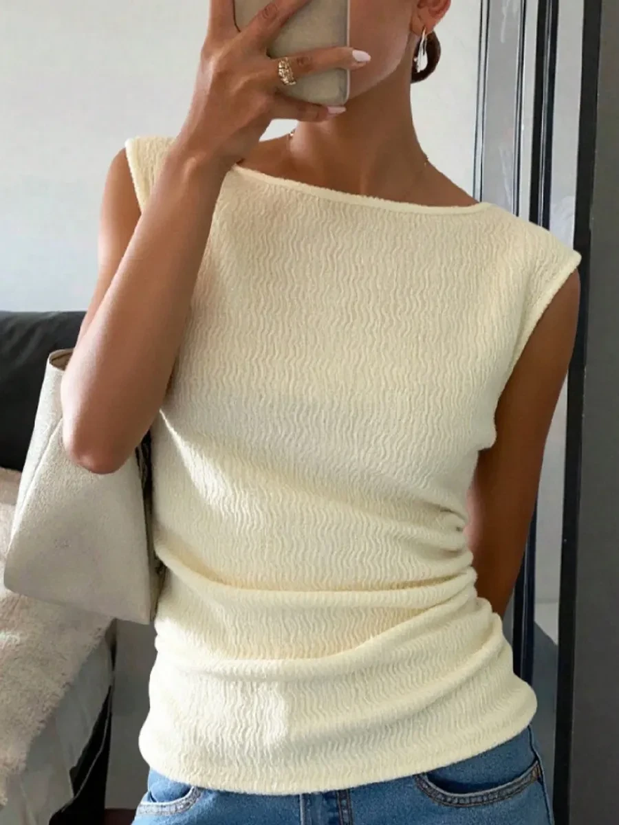 Women's European And American Temperament Pure Color Vest