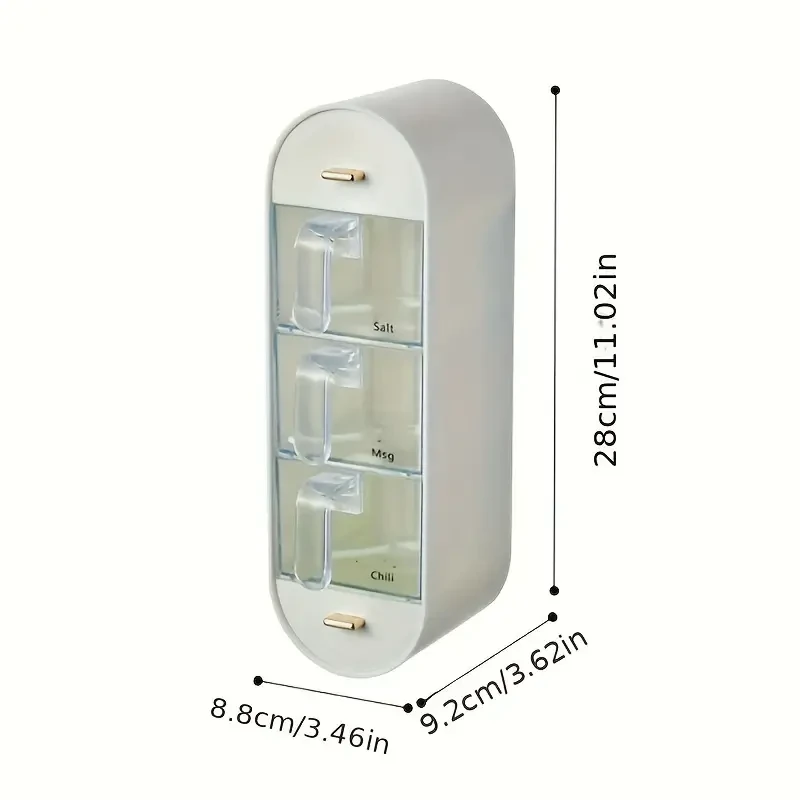 Wall Mounted Seasoning Box - 5-Compartment Spice Organizer for a Tidy Kitchen