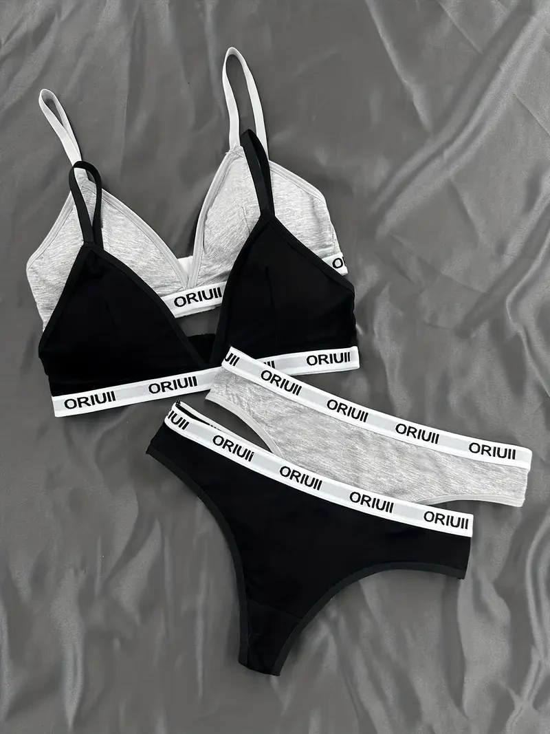 Activewear 6-Piece Set for Women  Includes 2 Sports Vests, 2 Bras & 2 Thongs | Comfortable, Breathable & Stylish Fitness Underwear