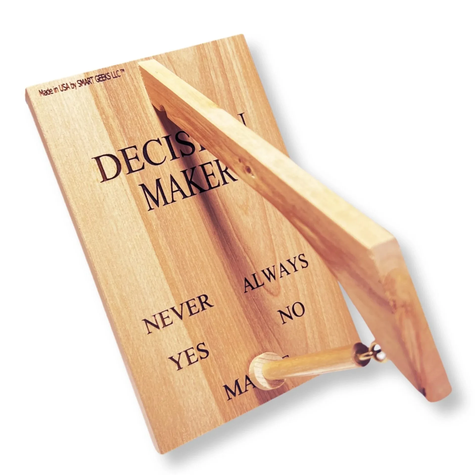 Decision Maker Laser Engraved Pendulum Wooden Craft Ornament