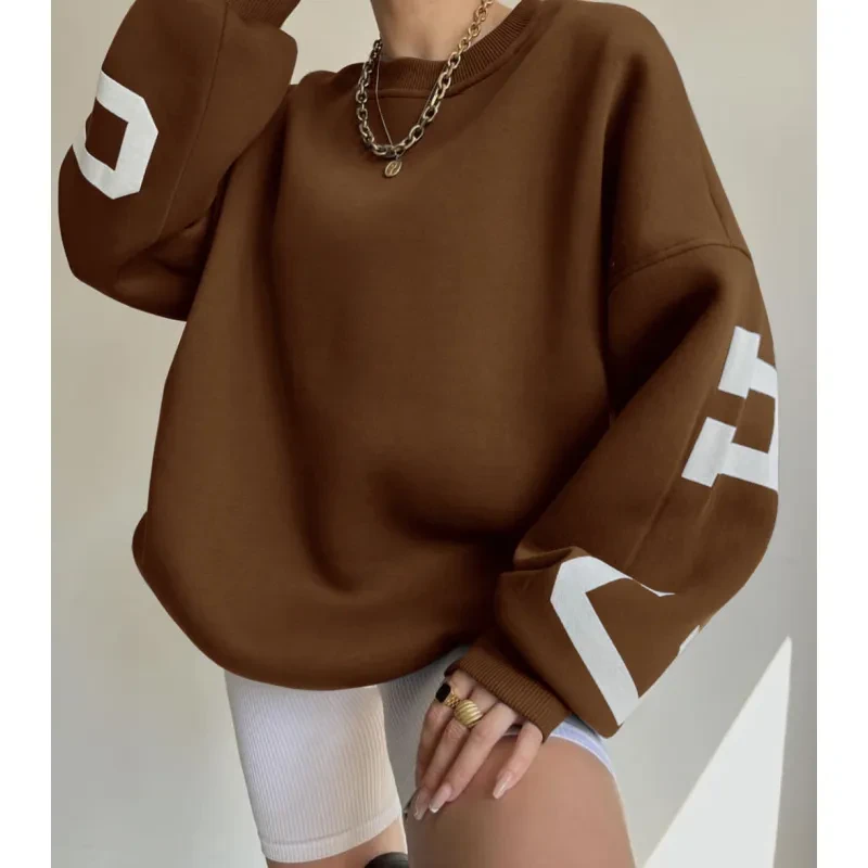 Women's Casual Fashion Print Thickened Versatile Top