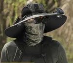 Wide Brim Solar Fan Outdoor Fishing Hat-Solar & USB Charging