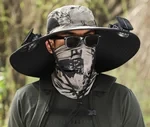 Wide Brim Solar Fan Outdoor Fishing Hat-Solar & USB Charging