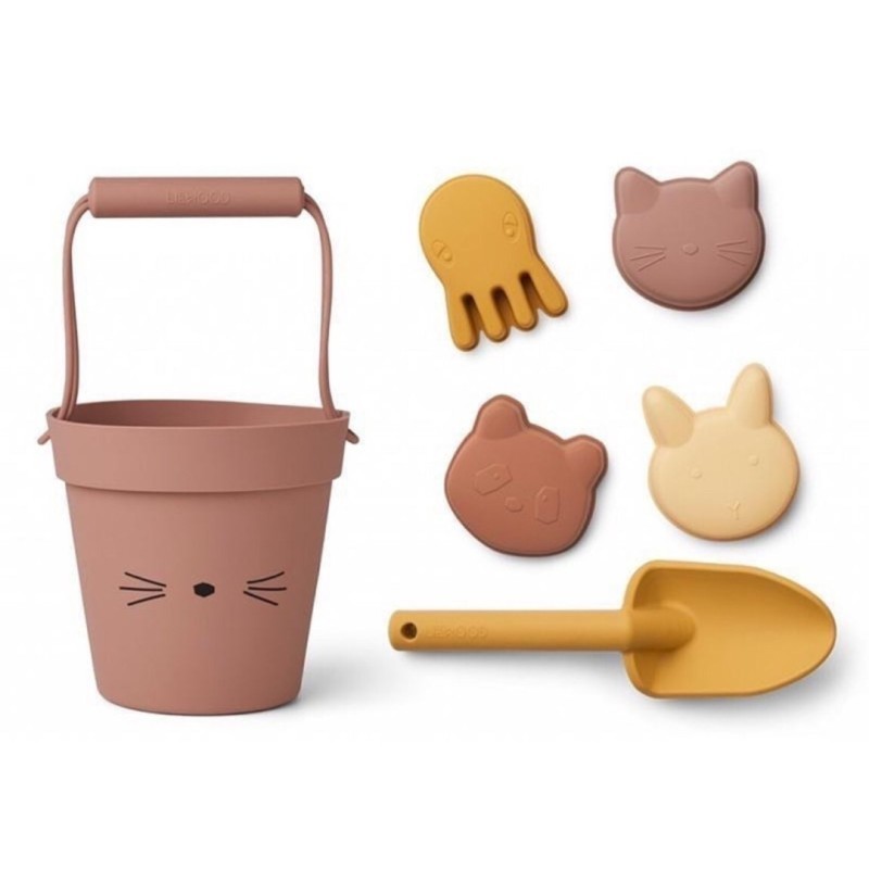 metal beach bucket and spade
