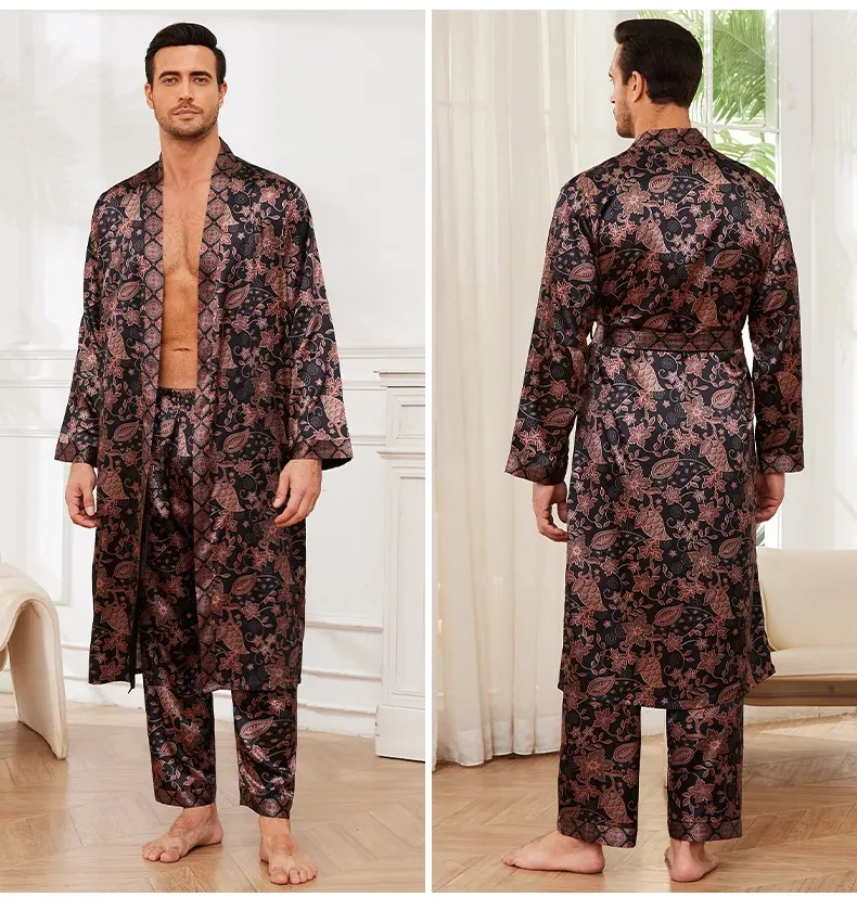 Men's Fall Thin Long Sleeve Pajamas