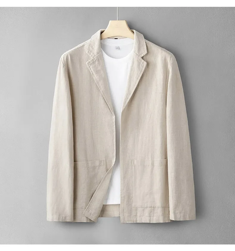 Summer Menswear Simple Leisure Suit Apricot