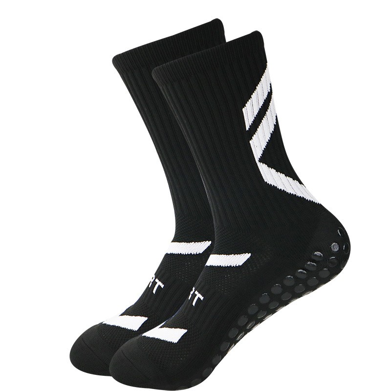 Non-slip Thickened Middle Football Shock-absorbing Wear-resistant Sports Socks Black