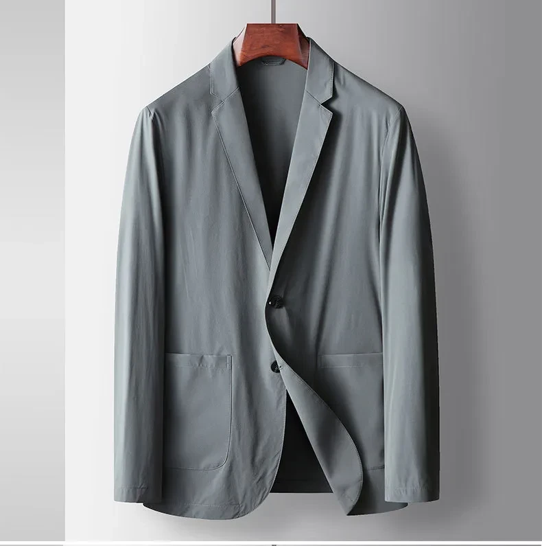Men's Suit Lightweight Stretch Anti-wrinkle Jacket Gray Green