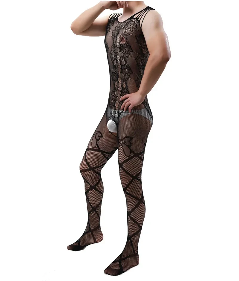 Men's Pantyhose Transparent Ultra-thin High Elasticity Butterfly