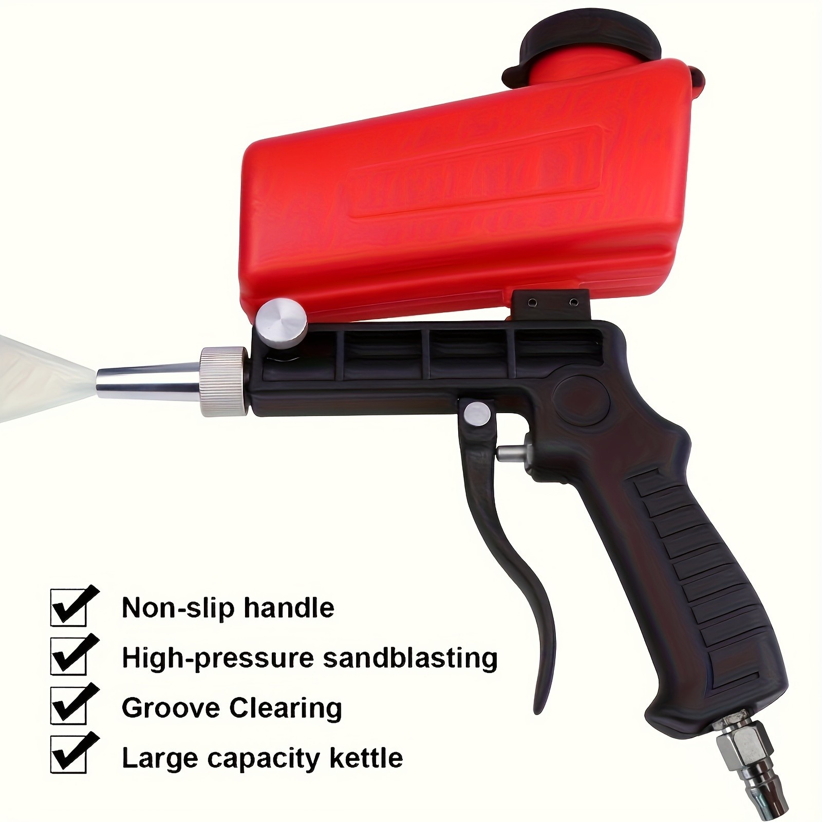 90psi Portable Gravity Sandblaster  High-Pressure Sand Removal Tool for Efficient Cleaning and Abrasive Blasting