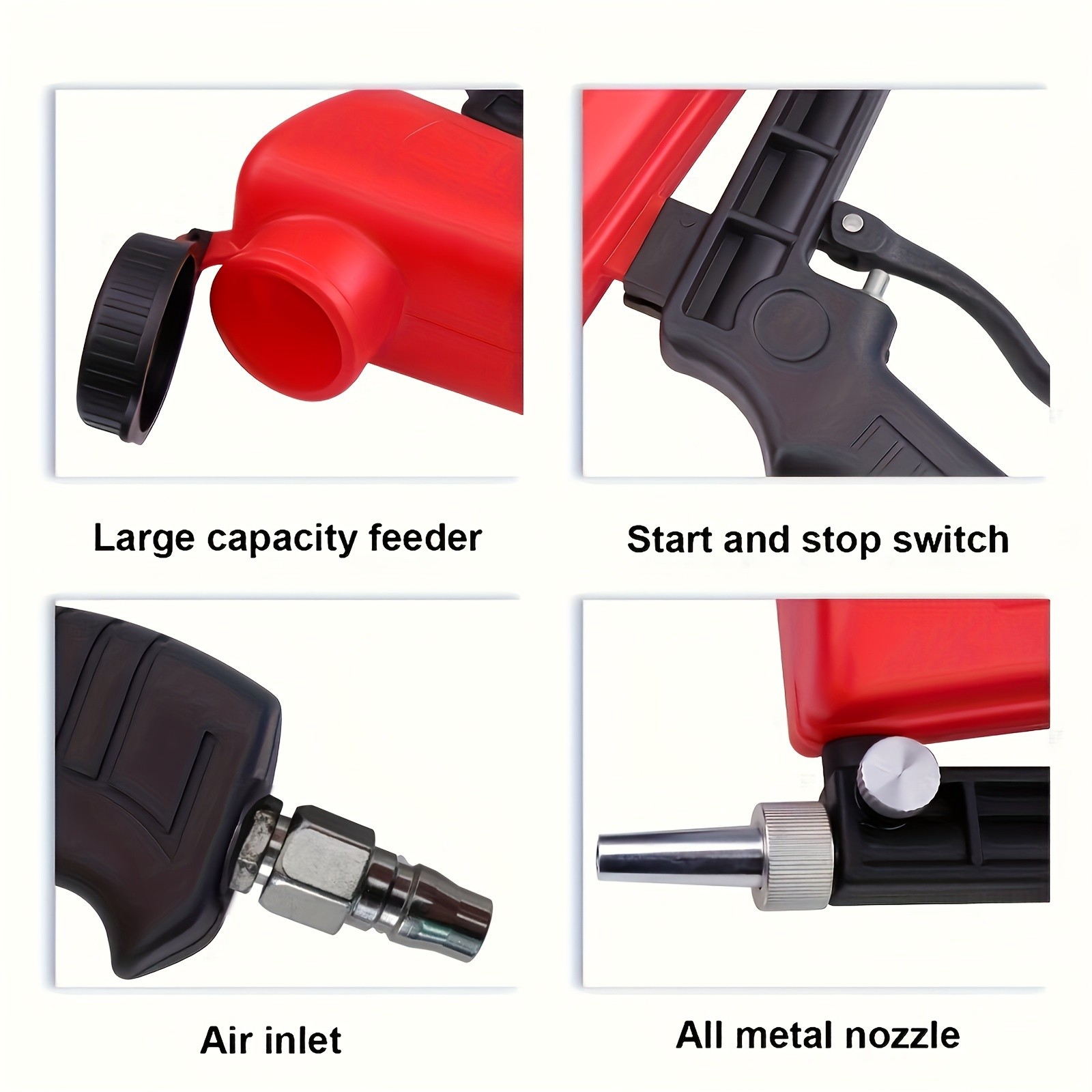 90psi Portable Gravity Sandblaster  High-Pressure Sand Removal Tool for Efficient Cleaning and Abrasive Blasting