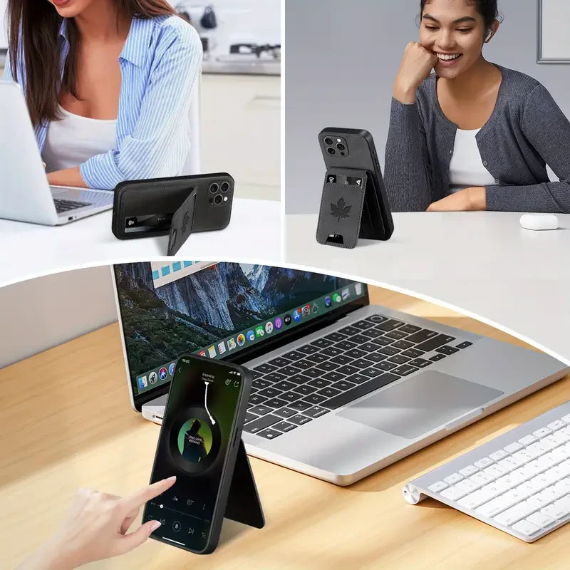 Luxury Faux Leather Wallet Phone Case for iPhone