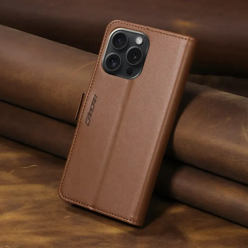 Double Cover Faux Leather Phone Case for Iphone
