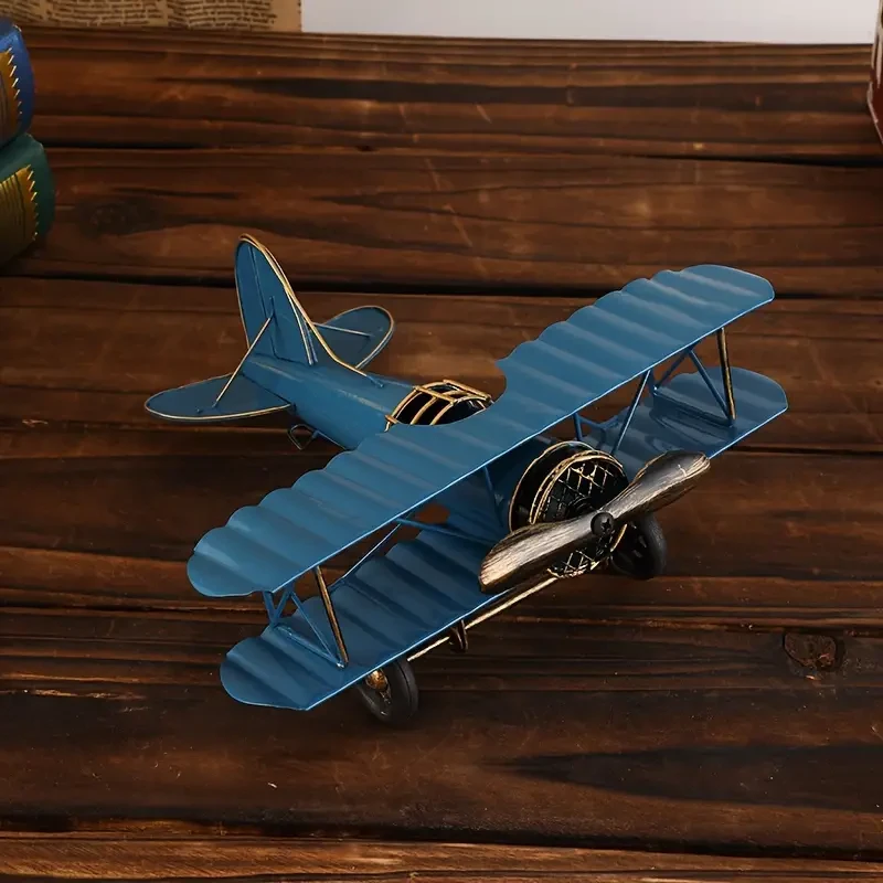 Creative Metal Airplane Toy - Retro Iron Office Desktop Decoration