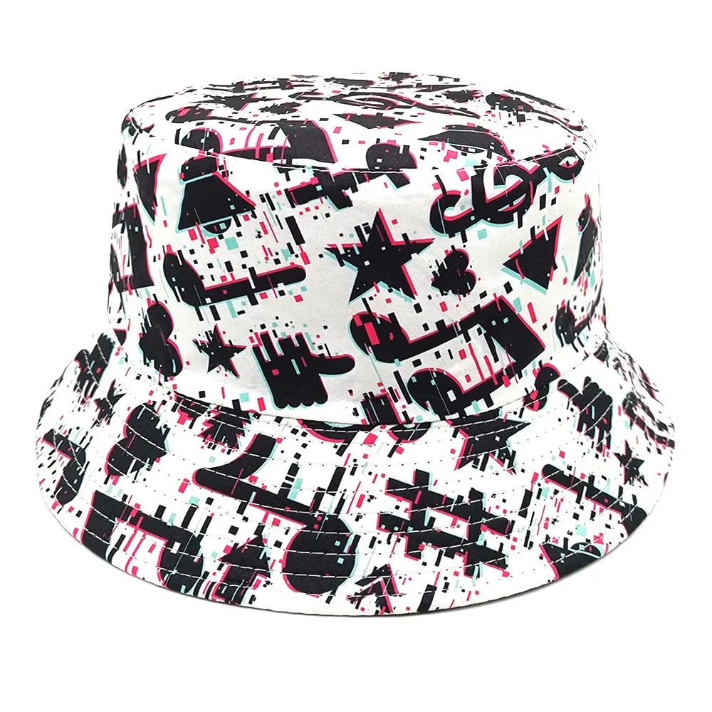Musical Note Pattern Printing Bucket Hat European And American Summer Outdoor Travel