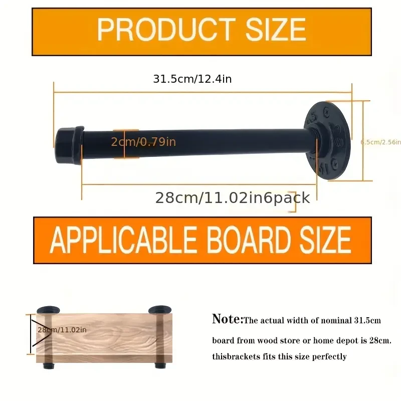 Industrial Iron Shelf Brackets