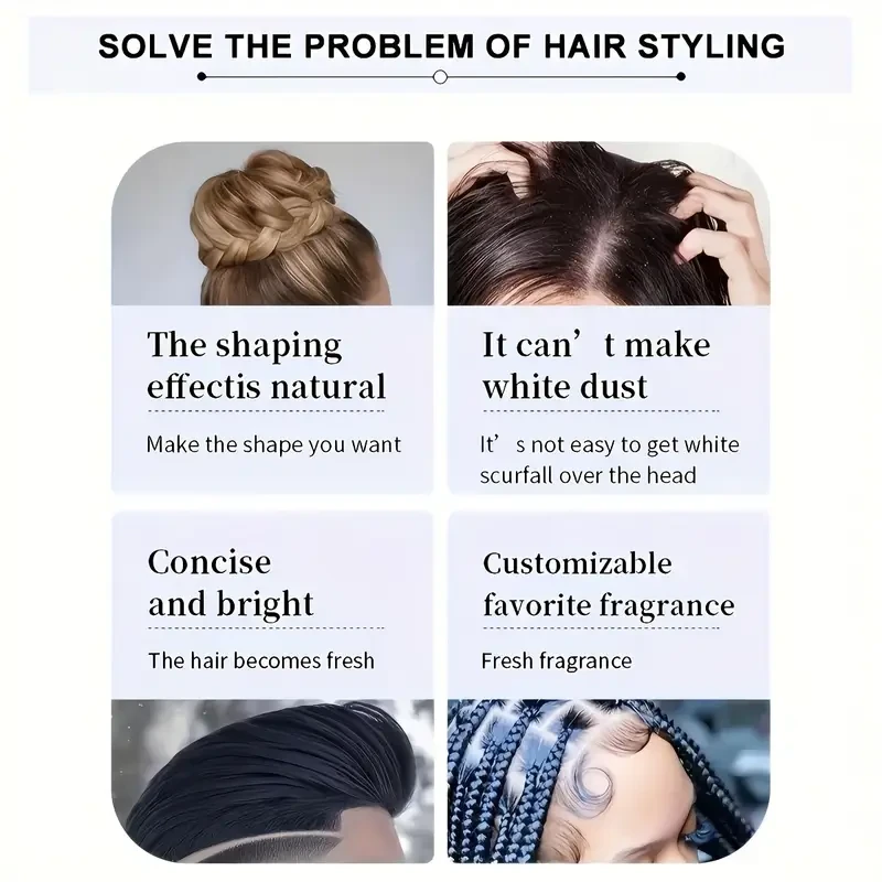 3 Bottles of Blue Hair Gel for Frizzy Hair Styling and Moisturizing