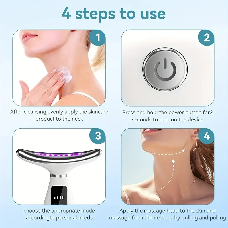 Rechargeable Facial Massager with Digital Display